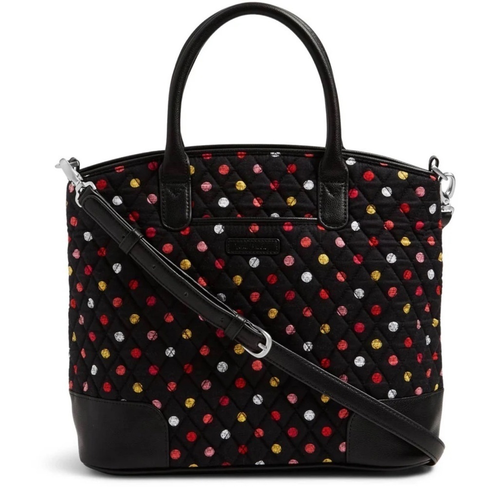 Vera Bradley Signature Cotton Day Off Satchel Purse
Havana Dots with Black
